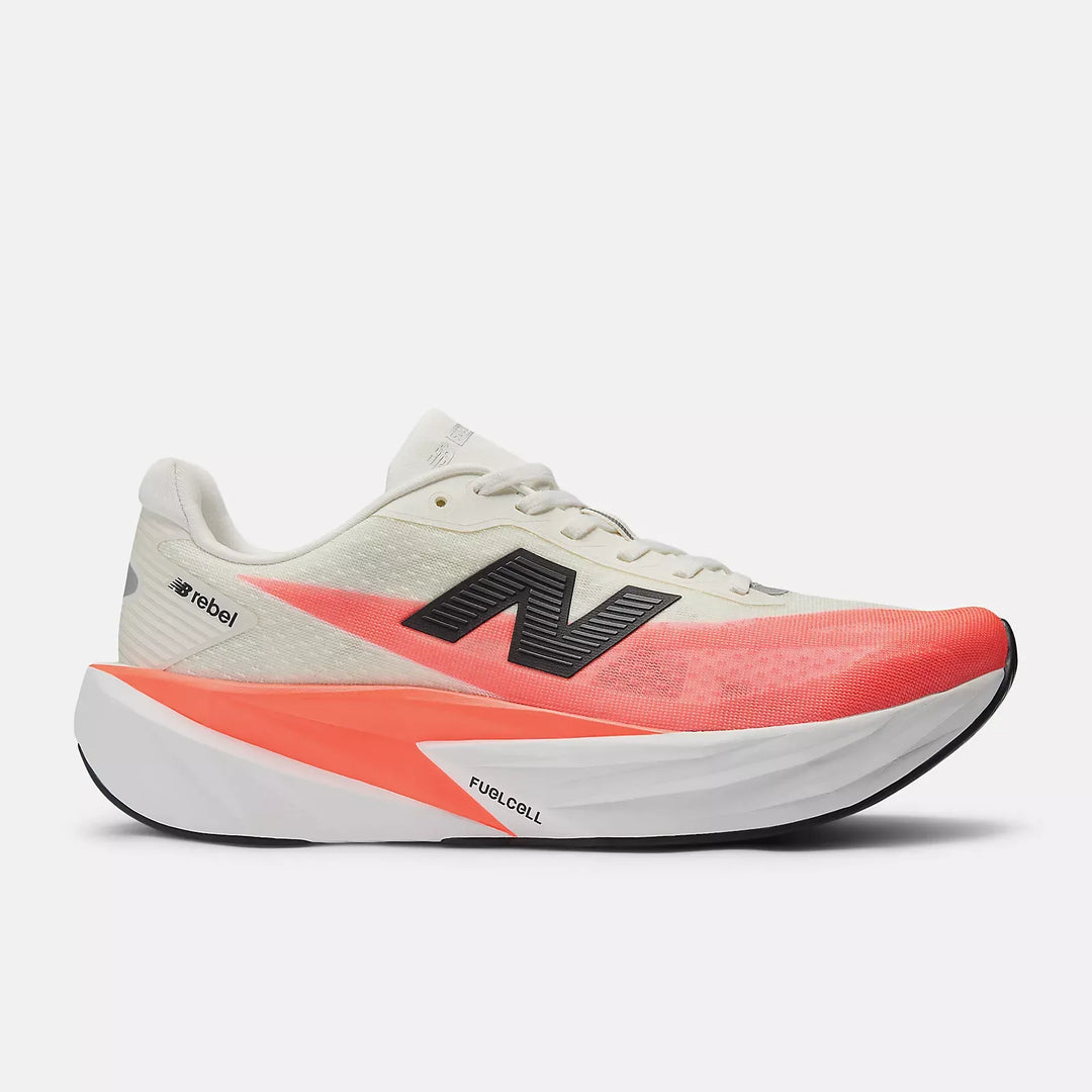 New Balance FuelCell Rebel v5 - Branco/Laranja