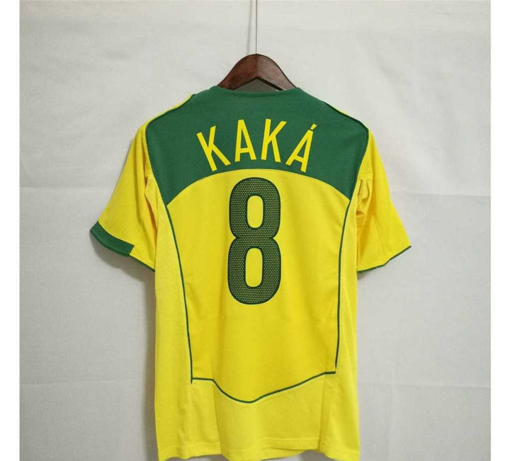 Camisa Retrô Brasil 2004/05 Home - Kaká #8 (Pronta Entrega)