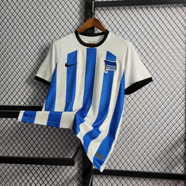 Camisa Hertha Berlin 22/23 s/n° Torcedor Nike Masculina - Branco+Azul