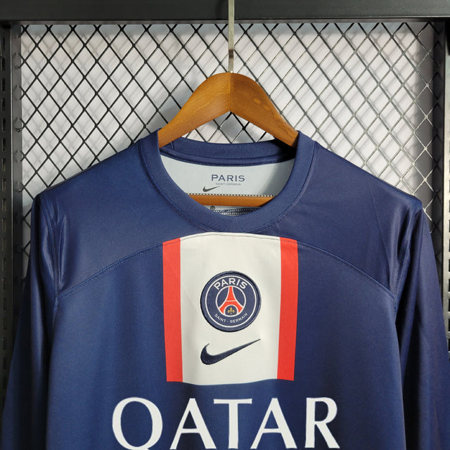 Camisa PSG Home 22/23 Manga Longa s/n° Torcedor Nike Masculina - Azul