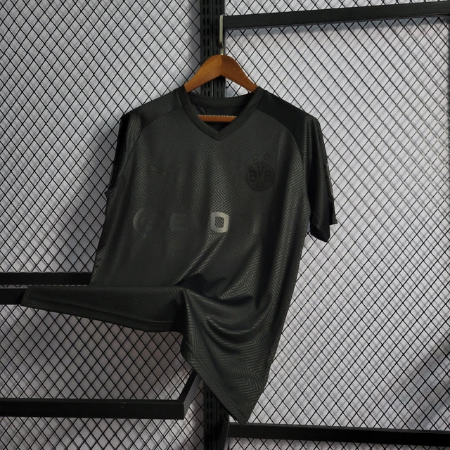 Camisa Retrô Borussia Dortmund All Black 19/20 s/n° Torcedor Puma Masculina - Preto