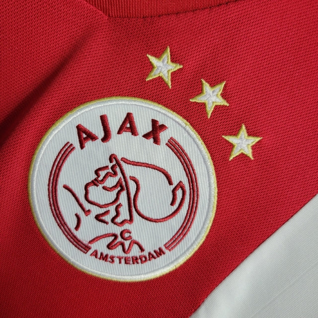 Camisa Ajax Home 22/23 s/n° Torcedor Adidas Masculina - Branco+Vermelho
