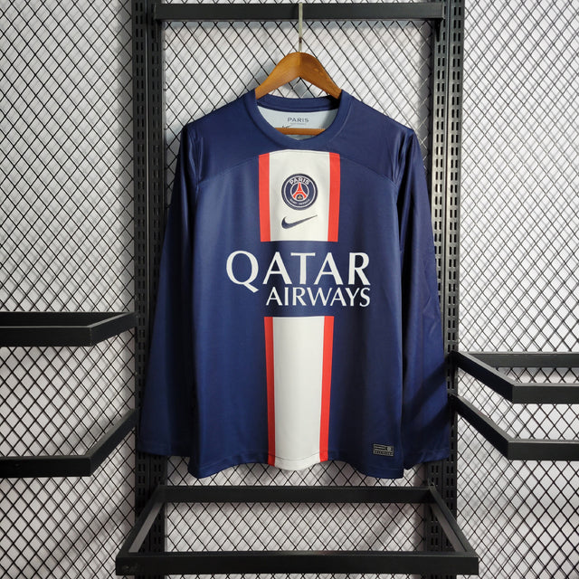Camisa PSG Home 22/23 Manga Longa s/n° Torcedor Nike Masculina - Azul
