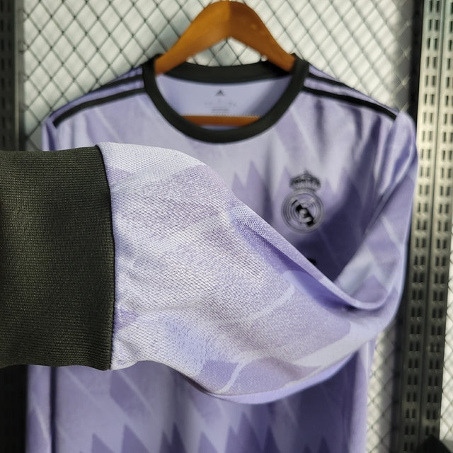 Camisa Real Madrid Away 22/23 Manga Longa s/n° Torcedor Adidas Masculina - Roxo